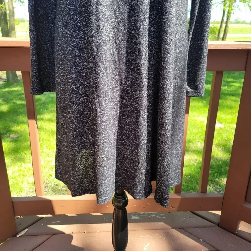 Old Navy Marled Gray Long Sleeve Rolled Round Neck Sweater Dress Size L